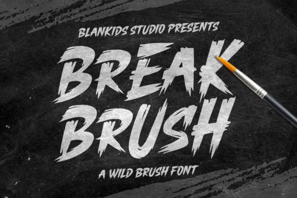 Break Brush: The Wild Display Font for Bold Creativity