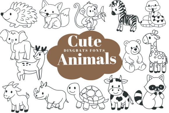 Cute Animals Font: A Playful Sketch-Style Typeface for Creative Projects