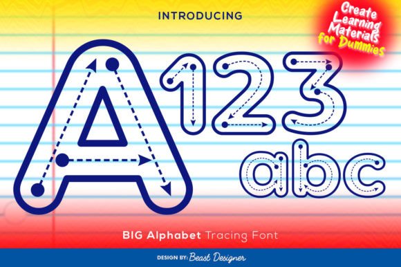 Discovering the Big Alphabet Tracing Typeface