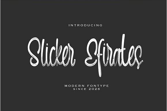 Slicker Efirates: The Handwritten Font with Modern Edge