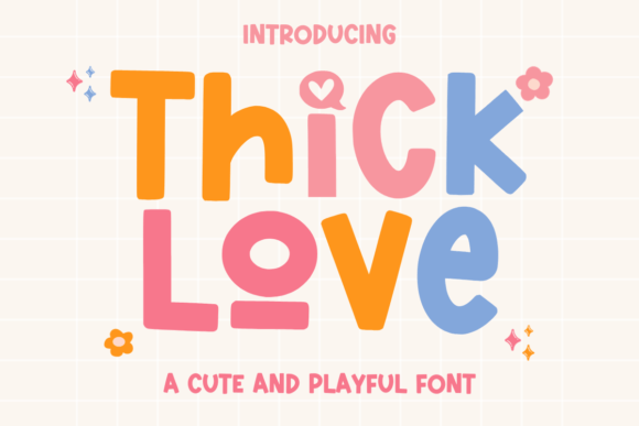 Thick Love: A Playful Typeface for Creative Projects